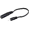 Klinkenstecker 3,5mm mono an Klinkenkupplung 6,3mm stereo 20cm Kabel