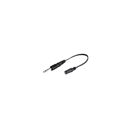 Klinkenstecker 6,3mm stereo an Klinkenkupplung 3,5mm stereo, 0,2m