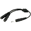 Klinkenstecker 6,3mm stereo an 2x Klinkenkupplung 6,3mm mono, 0,2m