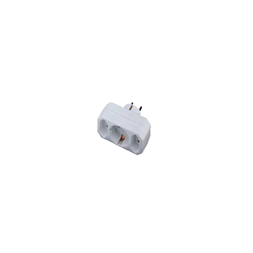   Netzadapter Schukostecker an 2x Eurobuchse, 1x Schukobuchse