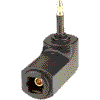   optischer Winkeladapter 3,5mm mini Stecker - Toslink Kupplung