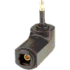 optischer Winkeladapter 3,5mm mini Stecker - Toslink Kupplung