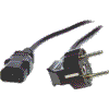   Netzkabel Winkel-Schukostecker an Kaltgerätekupplung 0,50m schwarz