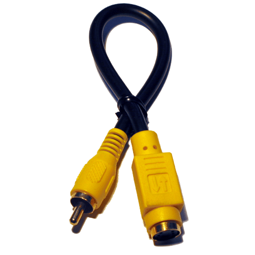 Adapter Cinch-Stecker, S-VHS-Kupplung, aktiv, vergoldete Kontakte
