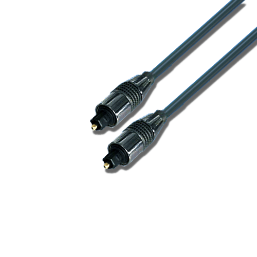   Optisches Kabel 6mm AD, Toslink, Metallstecker, 0,5m