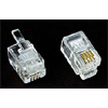   RJ14-Stecker 4P4C, Flachkabel