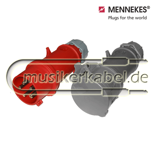 Mennekes 13 Mennekes Stecker ProTOP 5pol 16A 400V 50Hz+60Hz, rot