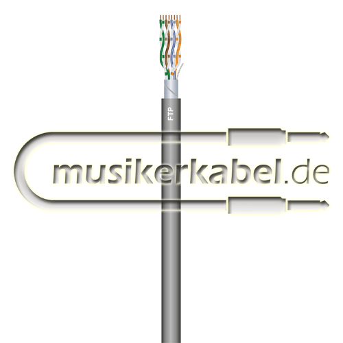  Cat5 Verlege-Kabel FTP grau 100m