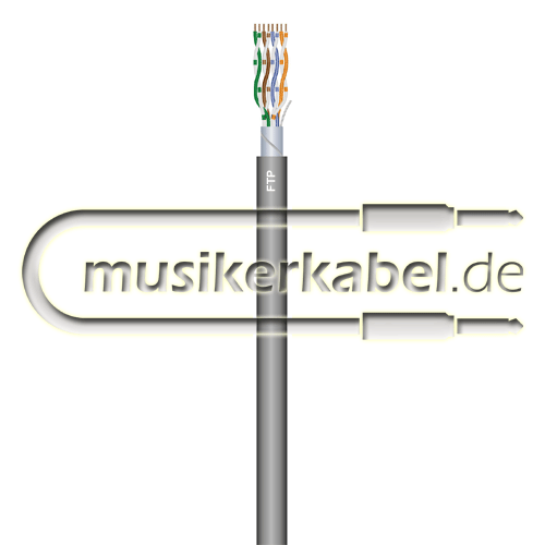   Cat5 Verlege-Kabel FTP LSOH grau 305m