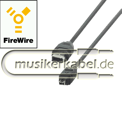   Firewire-Kabel 6pol - 4pol 4,5m