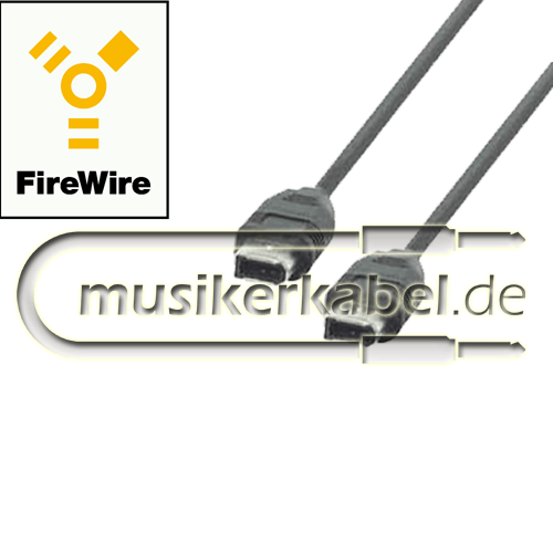 Firewire-Kabel 6pol - 6pol 4,5m