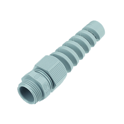   Kabelverschraubung mit Spirale M12 x 1,5 3mm - 6,5mm SW15 grau