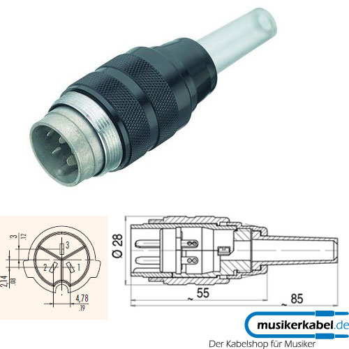 Binder 09-0033-00-03 Binder Rundsteckverbinder Serie 691 Kabelstecker 3pol. male