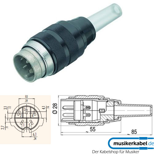 Binder 09-0037-00-05 Binder Rundsteckverbinder Serie 691 Kabelstecker 5pol. male