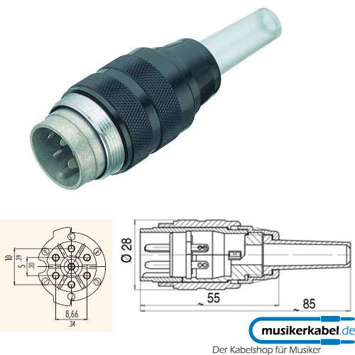 Binder 09-0041-00-07 Binder Rundsteckverbinder Serie 691 Kabelstecker 7pol. male