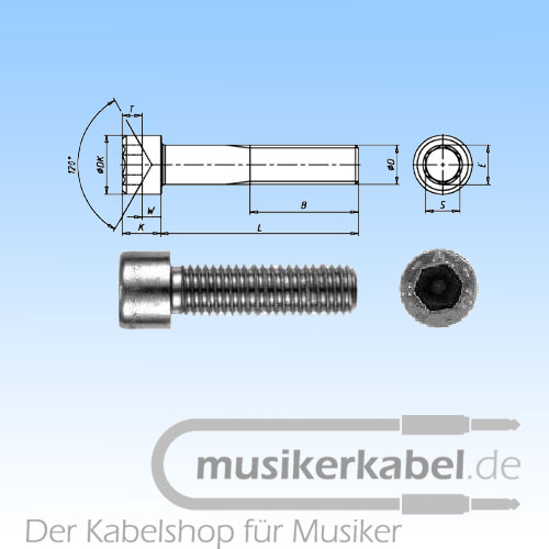 DIN 912 8.8 M3 8 DIN 912 Zylinderschr. Innensechskant 8.8 M3x8 schwarz verzinkt