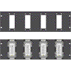 Musikerkabel.de I900001 Rackblende 3HE 4x Harting 16B senkrecht, schwarz