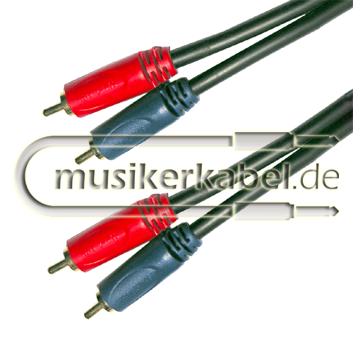 Schulz Kabel GRCA 42 2x Cinchstecker - 2x Cinchstecker (verg.) 1m