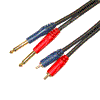 Schulz Kabel GRCA 45 2x Cinchstecker - 2x Klinkenstecker 6,3mm mono (verg.) 1m