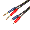 Schulz Kabel GRCA 17 2x Cinchstecker - 2x Klinkenstecker 6,3mm mono (verg.) 6m