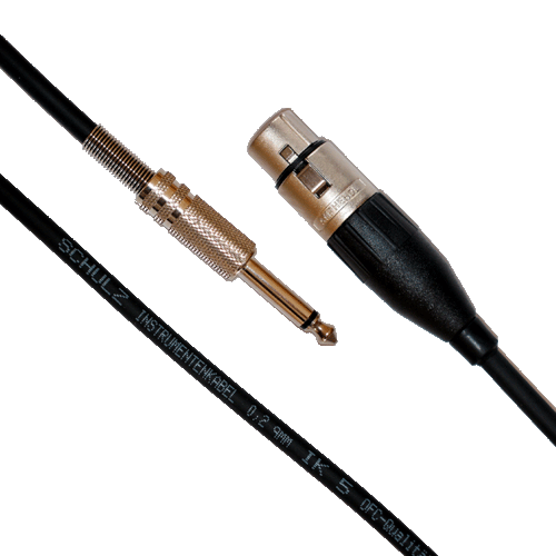 Schulz Kabel MLK 5 XLR-Stecker 3pol fem. Amphenol - Klinke 6,3mm mono Schulz IK5 5m