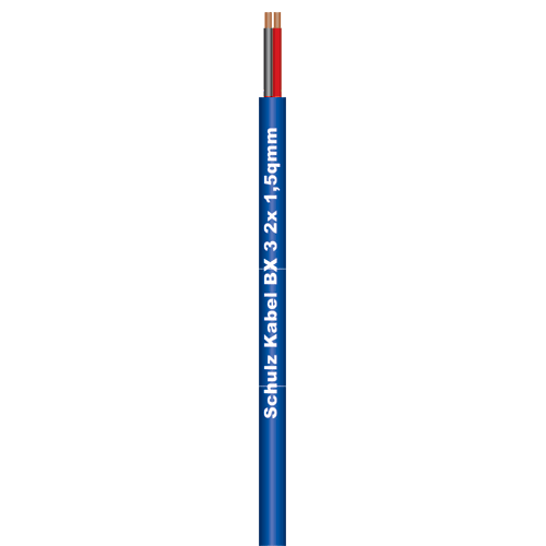 Schulz Kabel BX 3 Schulz BX 3 Lautsprecherkabel 2x 1,5qmm blau 100m-Spule
