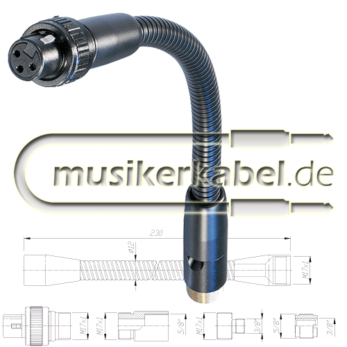 Neutrik GNS18 Neutrik Schwanenhals 230mm Set