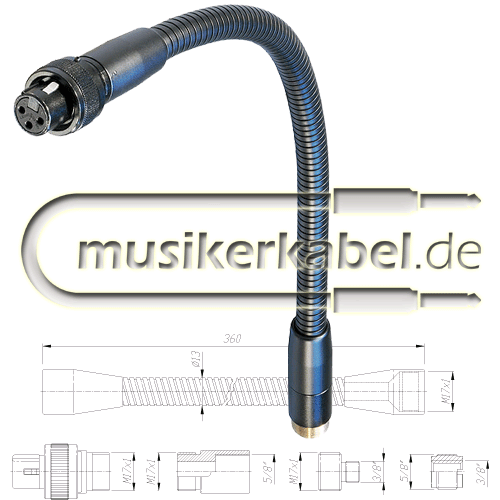 Neutrik GNS36 Neutrik Schwanenhals 360mm Set