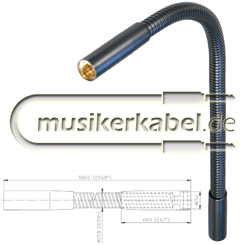 Neutrik GN50 Neutrik Schwanenhals 500mm lang 15mm Durchmesser