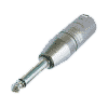 Neutrik NA2MP Neutrik Adapter rund XLR male - Klinkenstecker 6,3mm mono