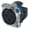 Neutrik NC3FBY Neutrik XLR-Buchse B-Serie 3pol female IDC, Kontakte versilbert, Gehäuse Zink