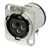 Neutrik NC3FD-H Neutrik XLR-Buchse D-Serie 3pol female nickel, Kontakte versilbert, horizontal