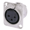 Neutrik NC3FD-L-1 Neutrik XLR-Buchse DL-Serie 3pol female nickel, Kontakte versilbert, löt