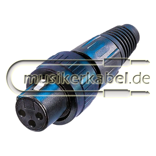 Neutrik NC3FX-SPEC Neutrik XLR-Stecker Spec-Type 3pol fem., Verr. für Schwanenhals