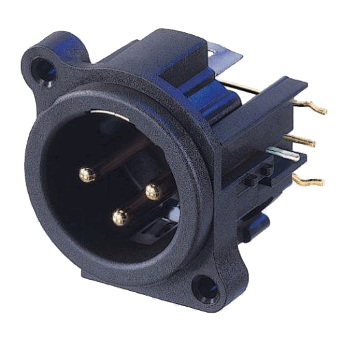 Neutrik NC3MAHR Neutrik XLR-Buchse A-Serie 3pol male, print rechts