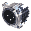 Neutrik NC3MBH Neutrik XLR-Buchse B-Serie 3pol male horizontal, Kontakte versilbert, Gehäuse Zink