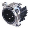 Neutrik NC3MBHL Neutrik XLR-Buchse B-Serie 3pol male links, Kontakte versilbert, Gehäuse Zink
