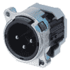 Neutrik NC3MBY Neutrik XLR-Buchse B-Serie 3pol male IDC, Kontakte versilbert, Gehäuse Zink
