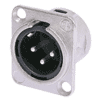 Neutrik NC3MD-L-1 Neutrik XLR-Buchse DL-Serie 3pol male nickel, Kontakte versilbert, löt