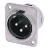 Neutrik NC3MDM3-L-1 Neutrik XLR-Buchse DL-Serie 3pol male nickel, Kontakte versilbert, löt, M3