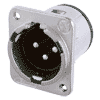 Neutrik NC3MDM3-V Neutrik XLR-Buchse D-Serie 3pol male nickel, Kontakte versilbert, vertikal, M3