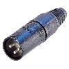 Neutrik NC3MX-B Neutrik X-Serie XLR-Stecker 3pol male, schwarz, Kontakte verg.