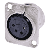 Neutrik NC4FD-L-1 Neutrik XLR-Buchse DL-Serie 4pol male nickel, Kontakte versilbert, löt