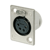 Neutrik NC4FP-1 Neutrik XLR-Buchse P-Serie 4pol female, versilberte Kontakte, vernickeltes Gehäuse