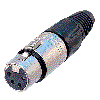 Neutrik NC4FX Neutrik X-Serie XLR-Stecker 4pol female, nickel, Kontakte vers.