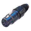 Neutrik NC4FX-B Neutrik X-Serie XLR-Stecker 4pol female, schwarz, Kontakte verg.