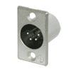 Neutrik NC4MP Neutrik XLR-Buchse P-Serie 4pol male, versilberte Kontakte, vernickeltes Gehäuse
