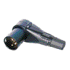 Neutrik NC4MRC-B Neutrik XLR-Stecker RC-Serie 4pol male, gewinkelt, vergoldete Kontakte, schwarzes Gehäuse