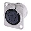 Neutrik NC5FD-L-1 Neutrik XLR-Buchse DL-Serie 5pol female nickel, Kontakte versilbert, löt