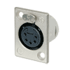 Neutrik NC5FP-1 Neutrik XLR-Buchse P-Serie 5pol female, versilberte Kontakte, vernickeltes Gehäuse